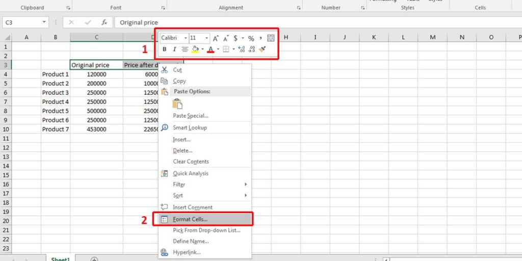 Format Cells Option in Excel - BSUITE365