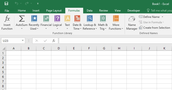 Excel formulas