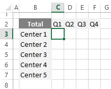 consolidate data in excel by position destination