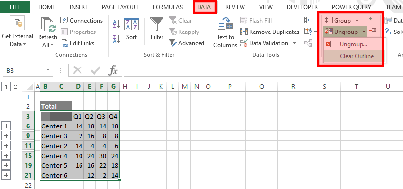 automate consolidate data in excel removing outline