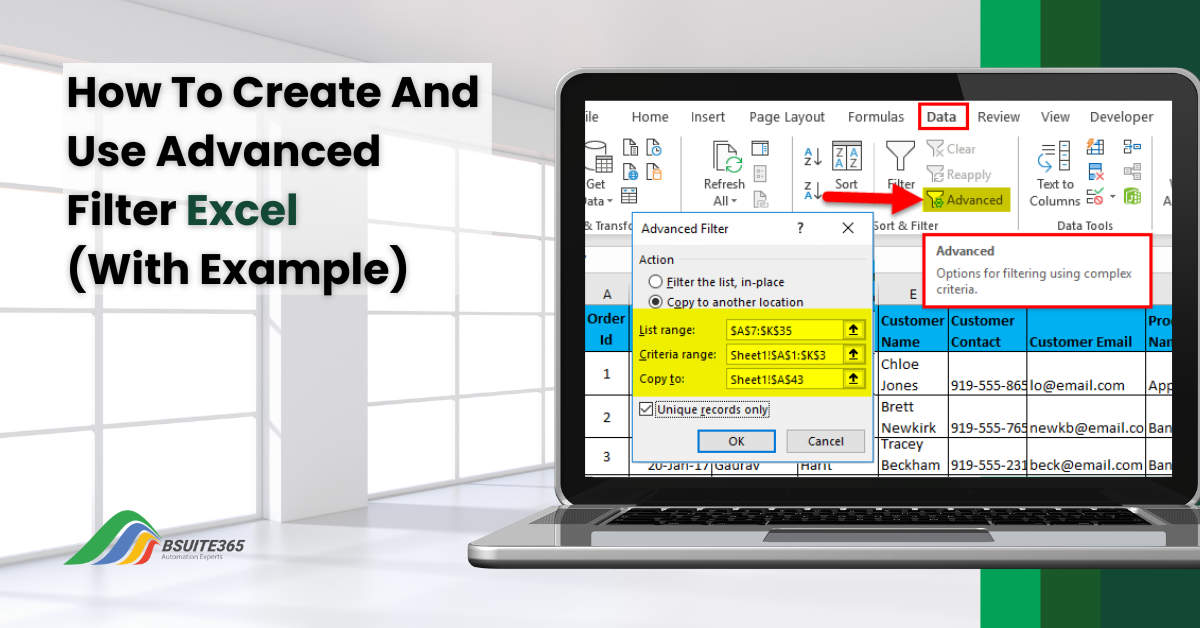How To Create And Use Advanced Filter Excel (with example)
