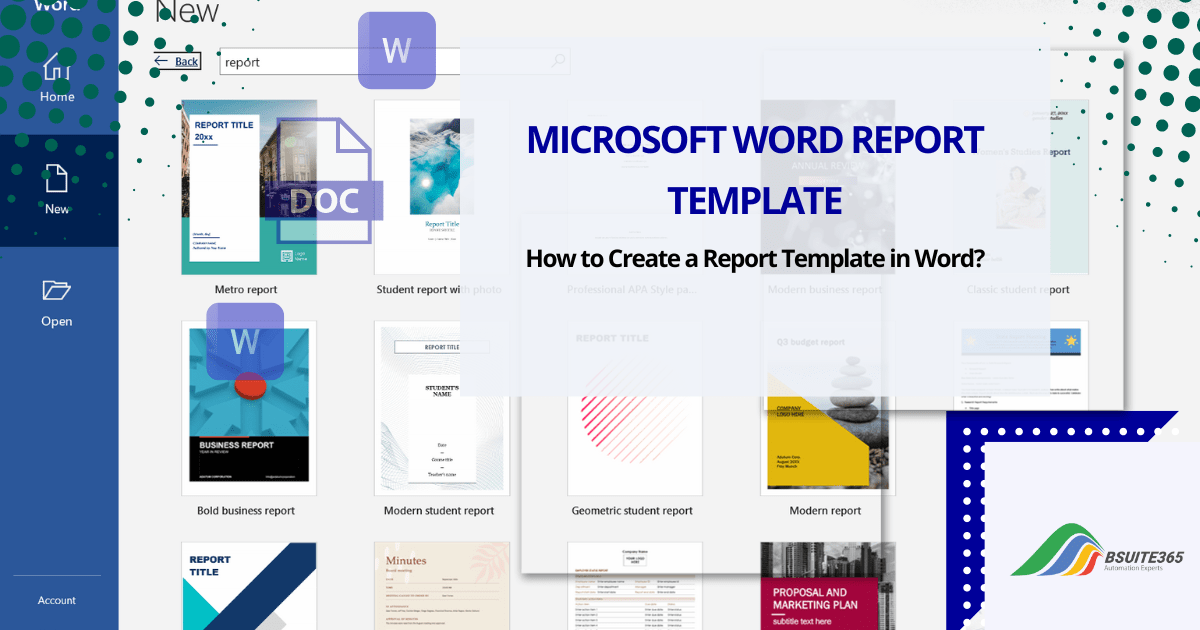 Microsoft Word Report Template