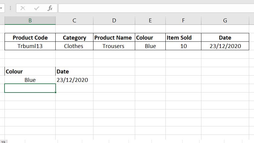 result of advanced filter in excel with multiple criteria