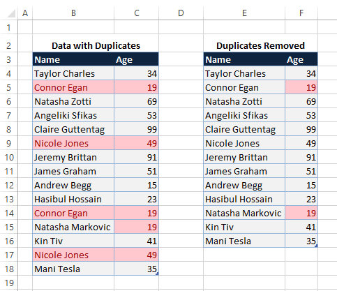 clean-data-in-excel-duplicates-removed