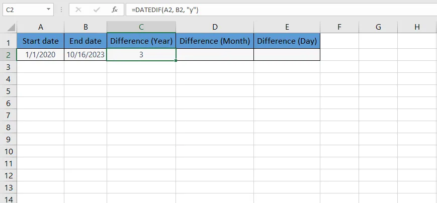 EOMONTH function in Excel