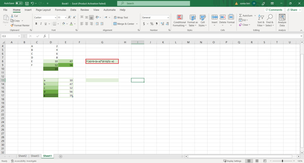 how to Enter the extrapolation formula in excel