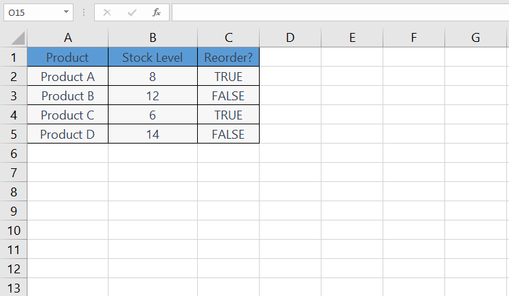 Excel advanced functions