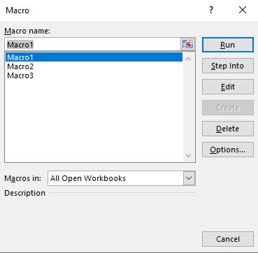 accessing macros in Excel