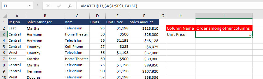 excel database functions match