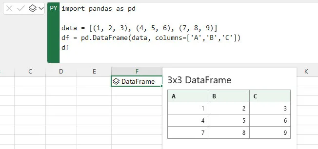 python-object-in-excel-card