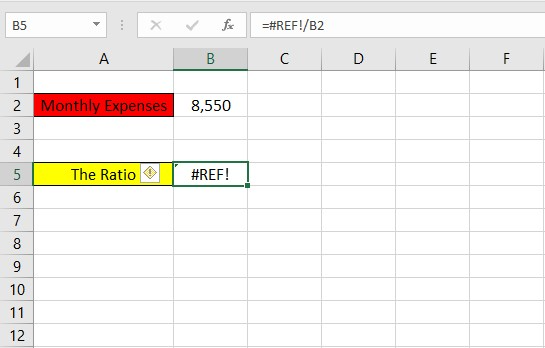 #REF! error in Excel