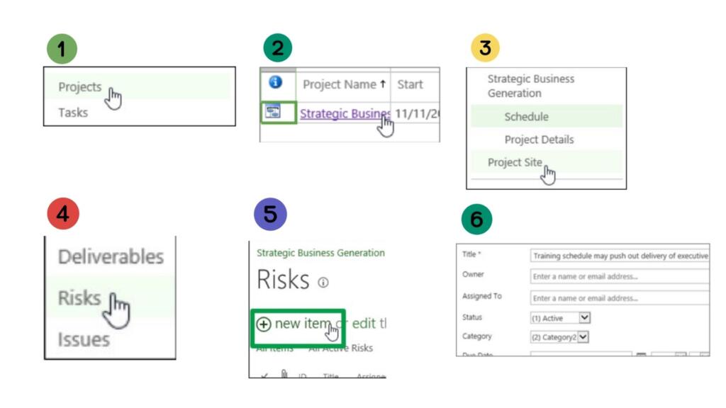 How to add risks directly in Microsoft Project