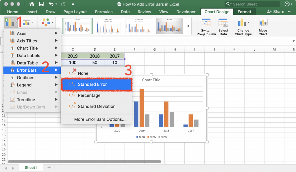 How To Add Error Bars In Excel - BSUITE365