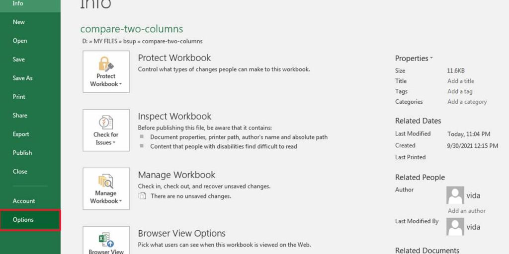 How to enable AutoRecovery feature on Excel.