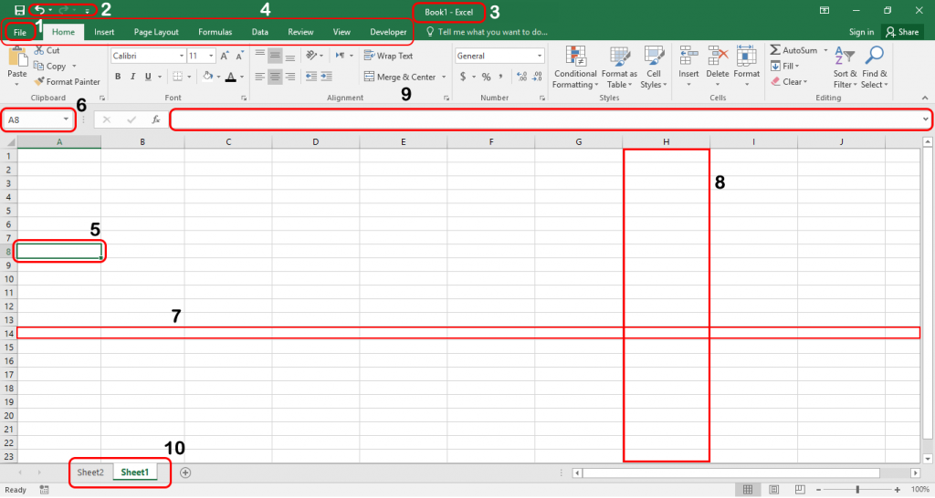 Introduction to Microsoft Excel Basics Knowledge + Components +