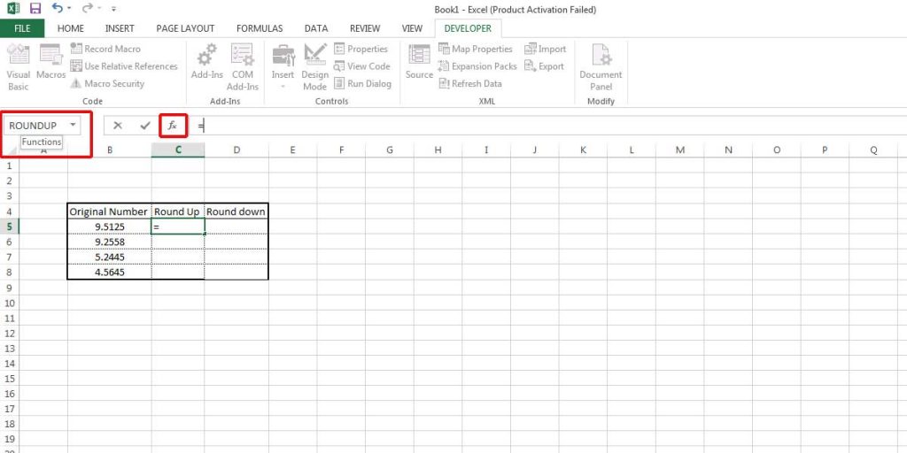 You can easily click on the function next to the formula bar and select your preferred function.