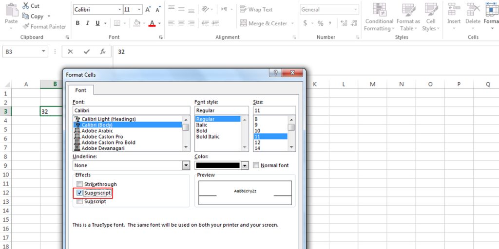 How to Do Superscript and Subscript in Excel - BSUITE365